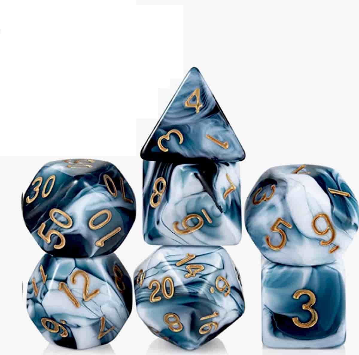 Polydice set Marmer