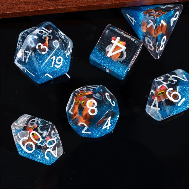 Animal dice set Brown Cat
