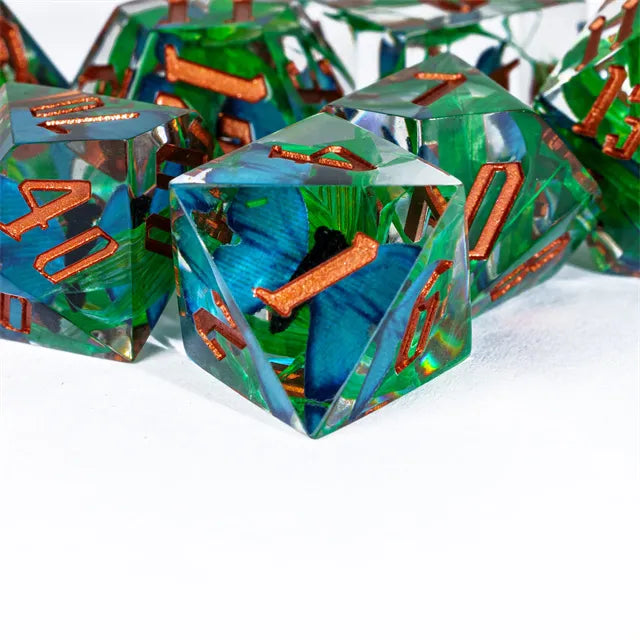 Schmetterling Bambusblatt Handgefertigte Würfel