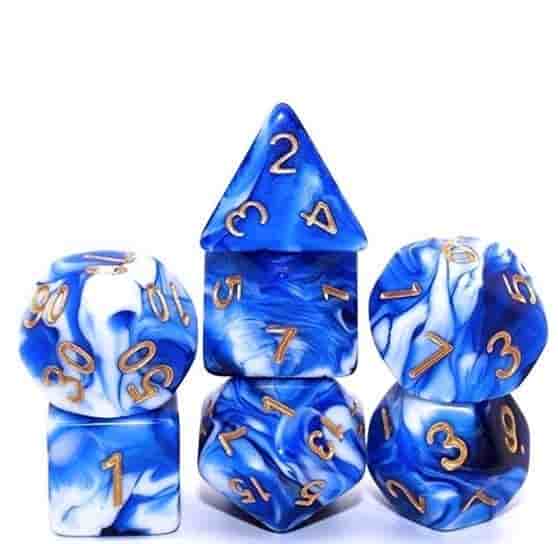 Polydice set Marmer