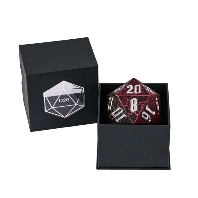 55mm D20 dice Red and yellow