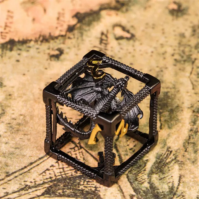Hollow Metal dice set DRAGON