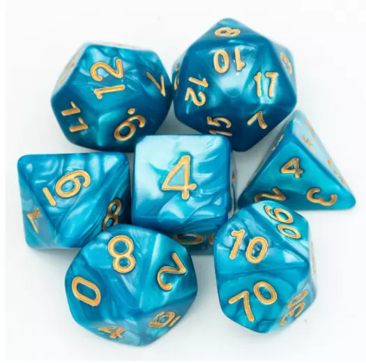 Polydice-Set Hellblau