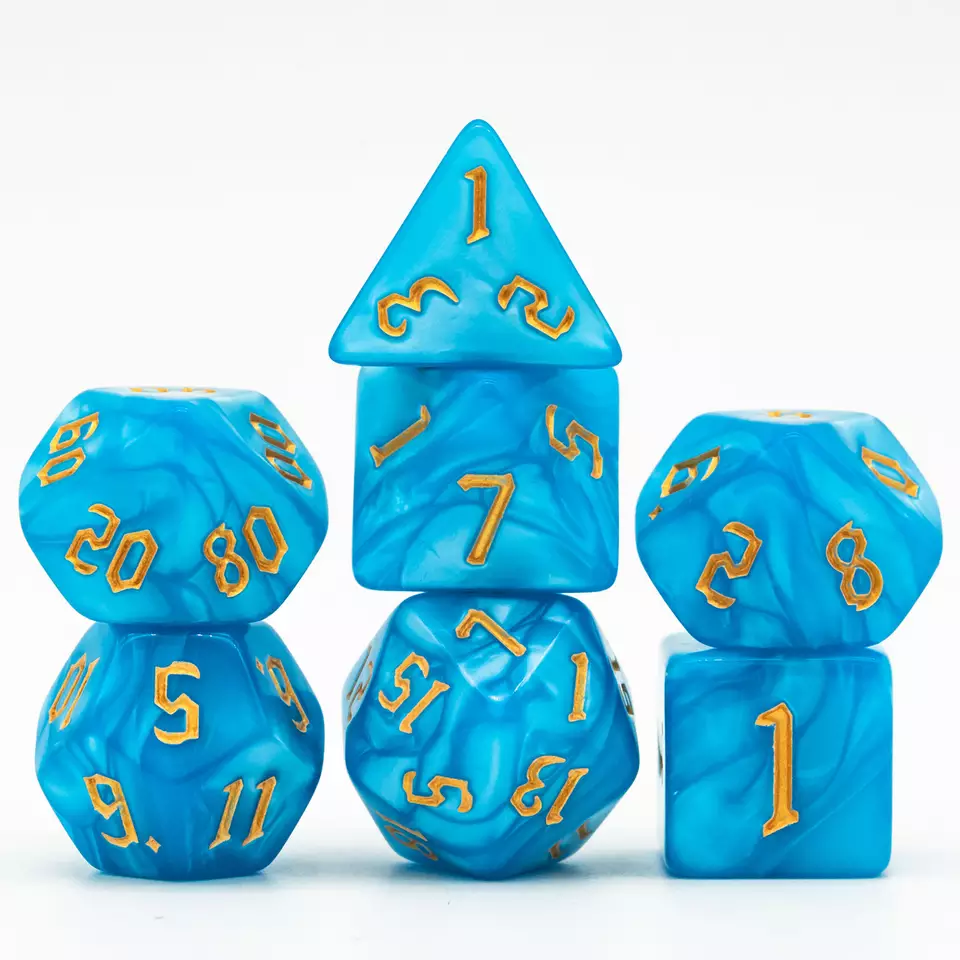 Polydice-Set Blau