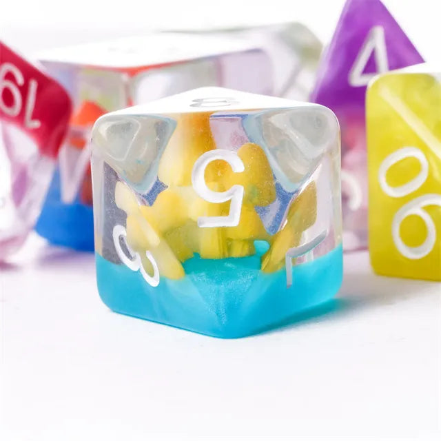 Paddenstoelen dice set kleuren mix