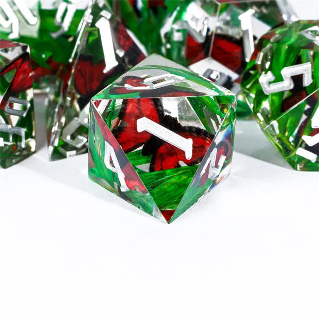 Schmetterling-Bambusblatt handgefertigte Würfel