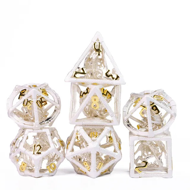 Hollow Metal dice set DRAGON