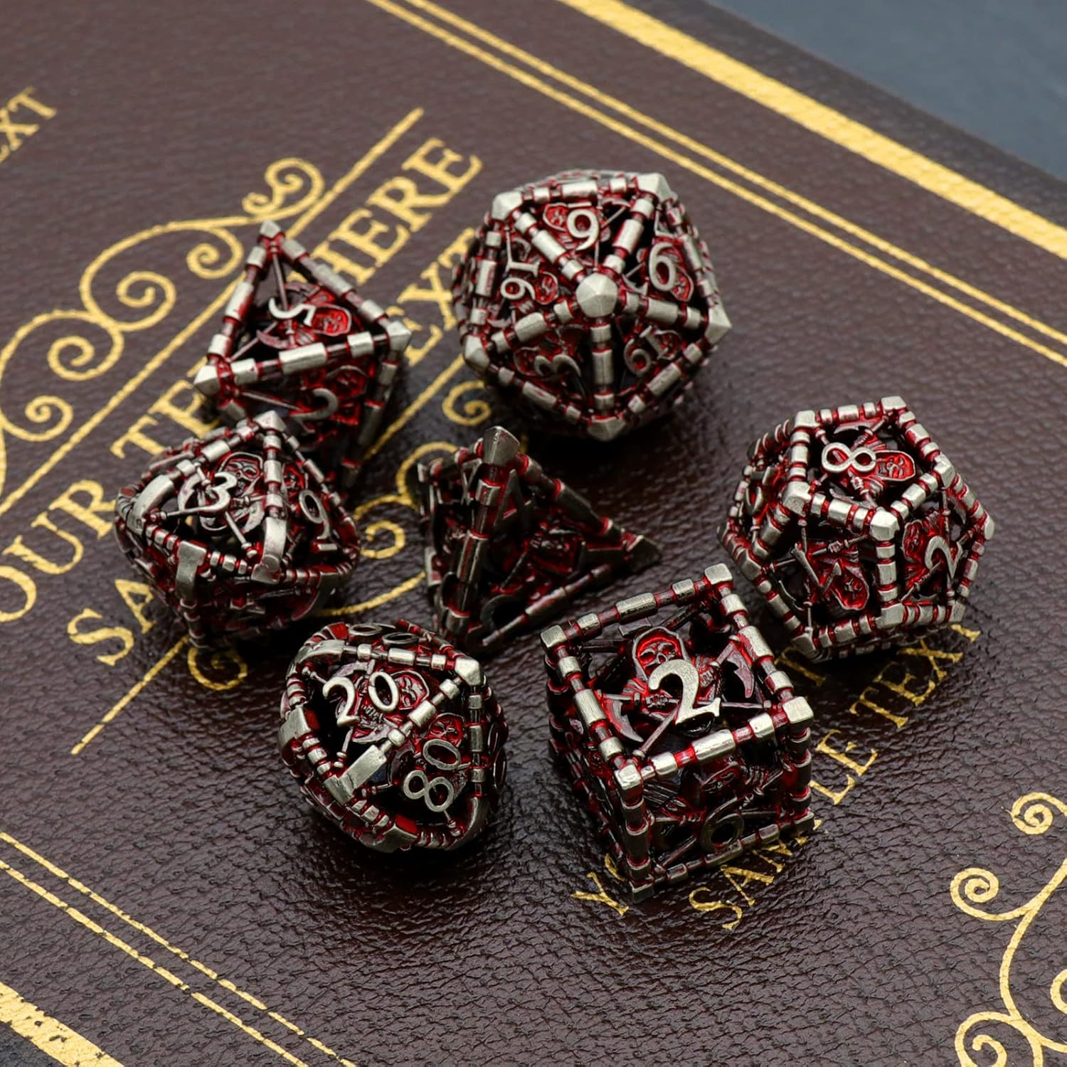 Metal dice set warrior