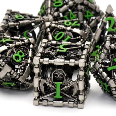 Metal dice set warrior