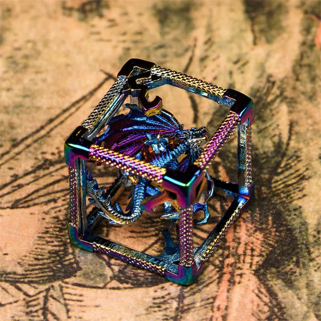 Hollow Metal dice set DRAGON