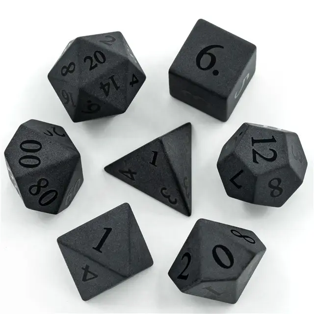 zwarte Obsidian gemstone dice