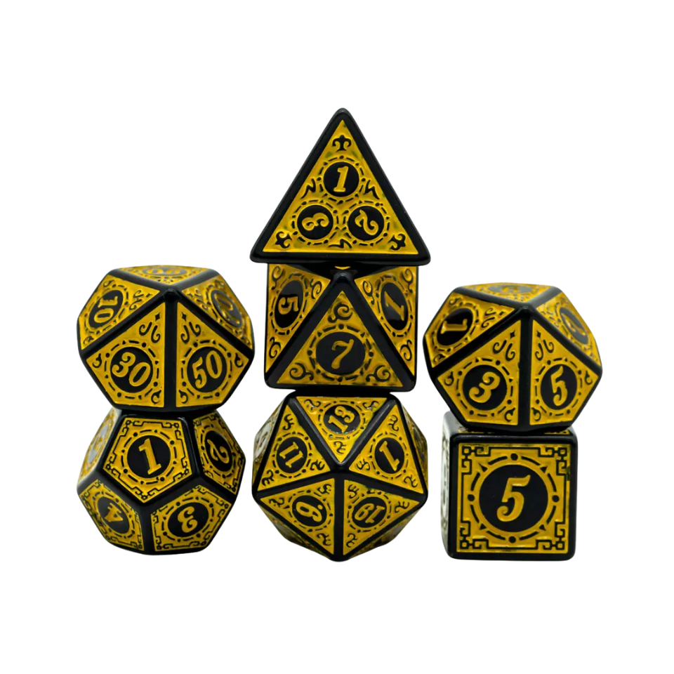 Ensemble Polydice avec sac de dés Leren de luxe gratuit