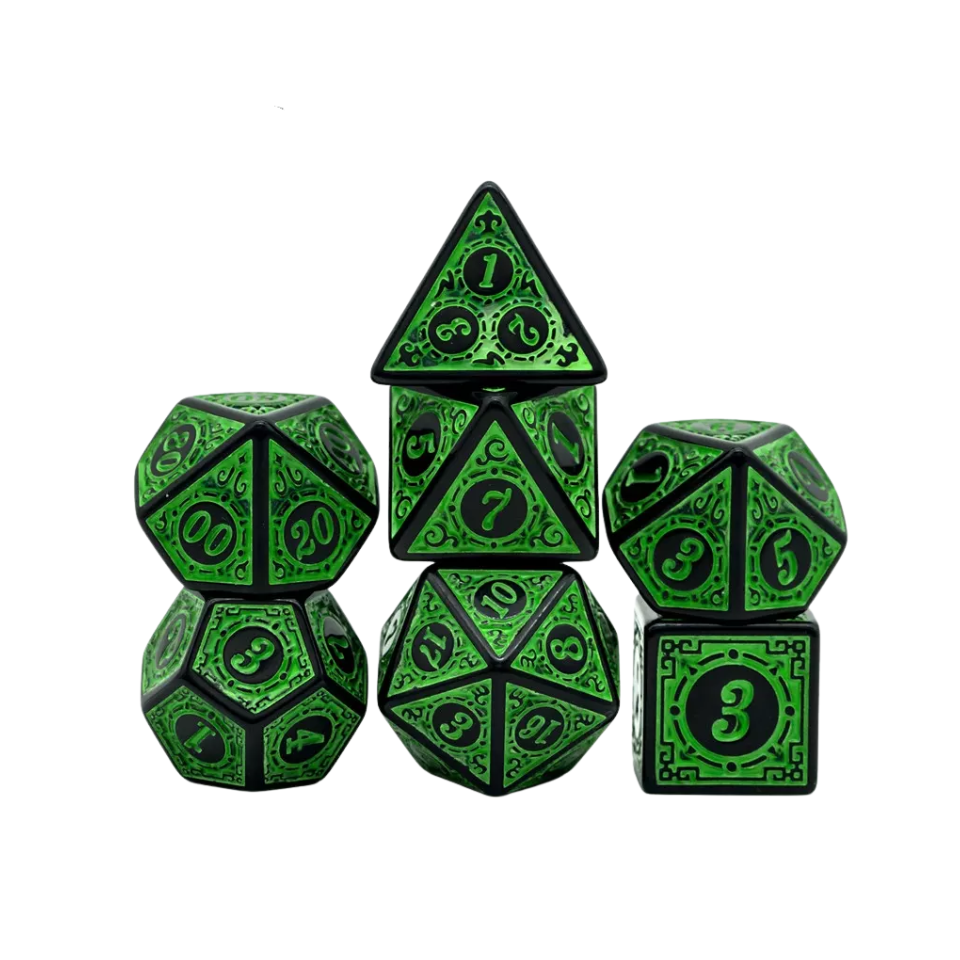 Ensemble Polydice avec sac de dés Leren de luxe gratuit