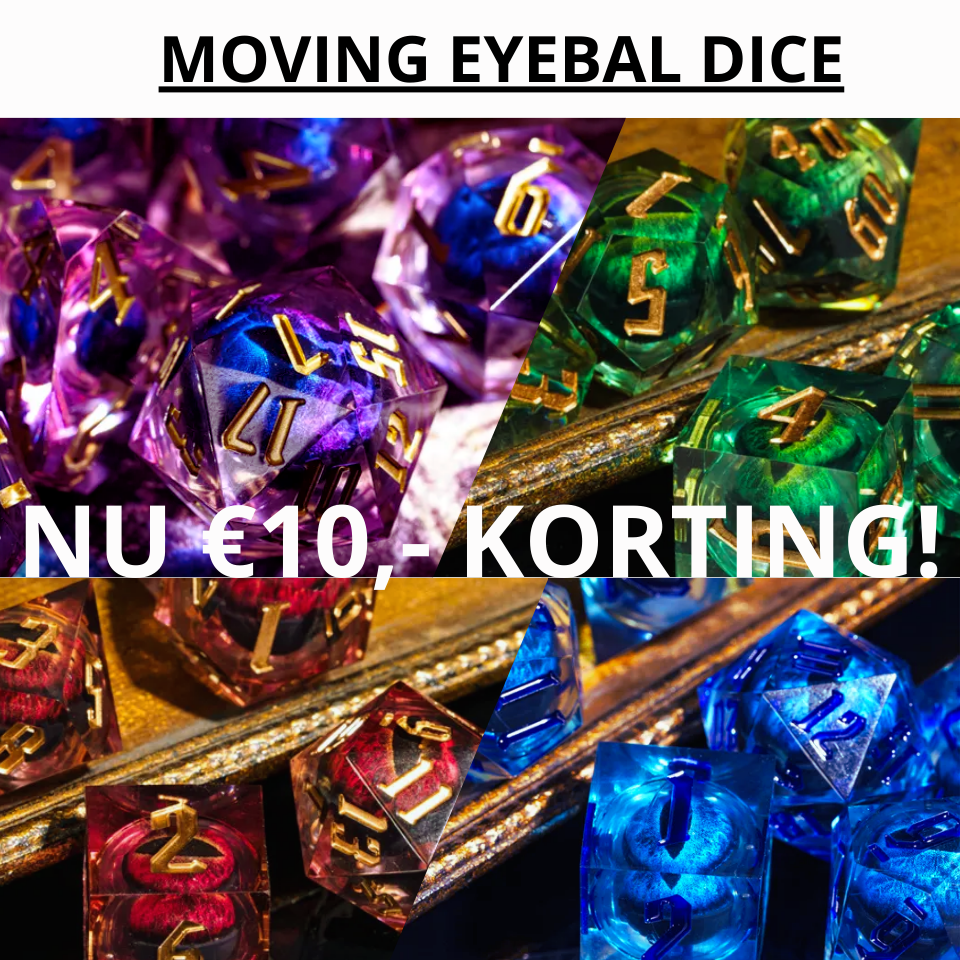 Moving Liquid Core Eye Bal Dice Set