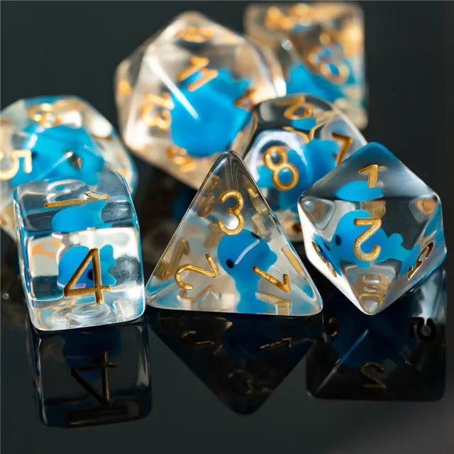 Animal dice set Blue whale