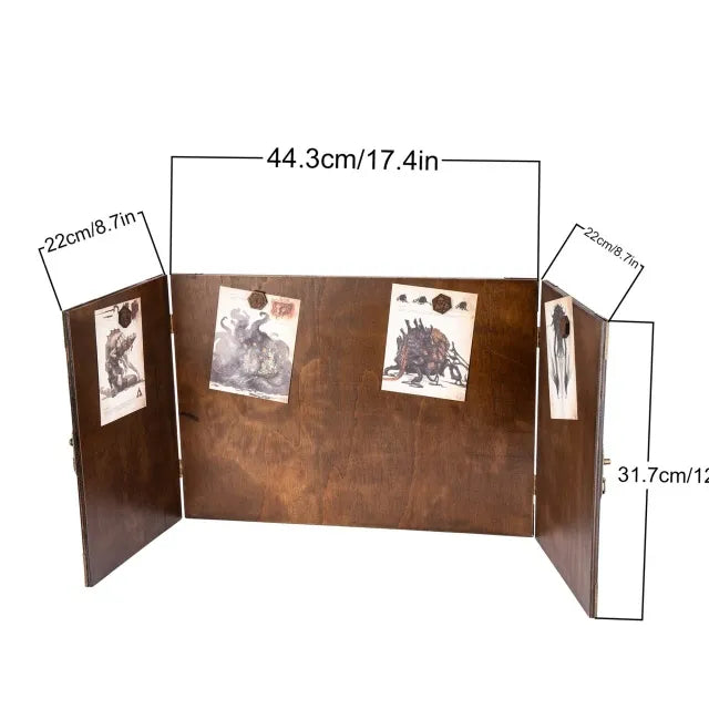 DM-Bildschirm DND 5e Dungeon Master Bildschirm Komprimiertes Holz Muster