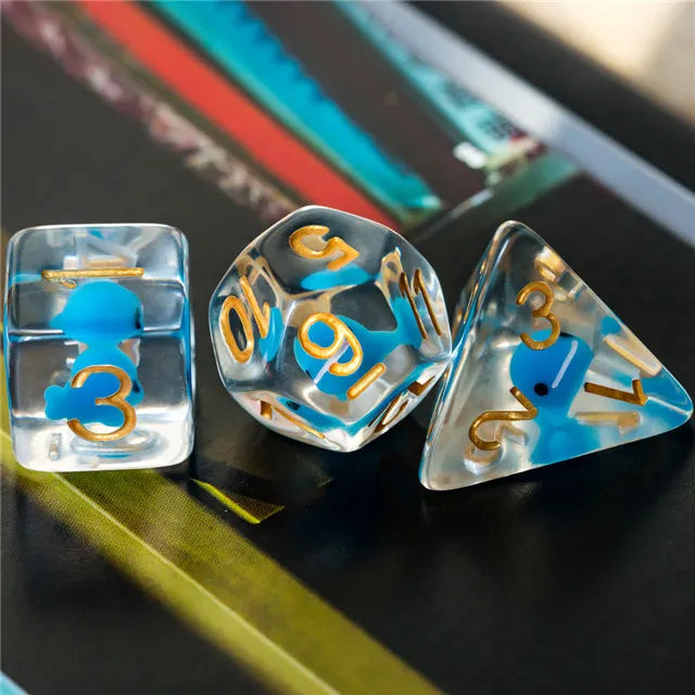 Animal dice set Blue whale