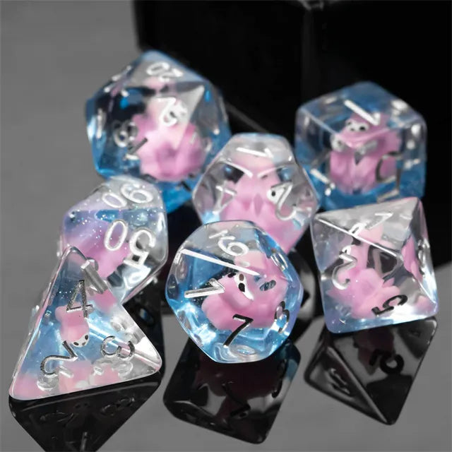 Animal dice set Pink squirrel