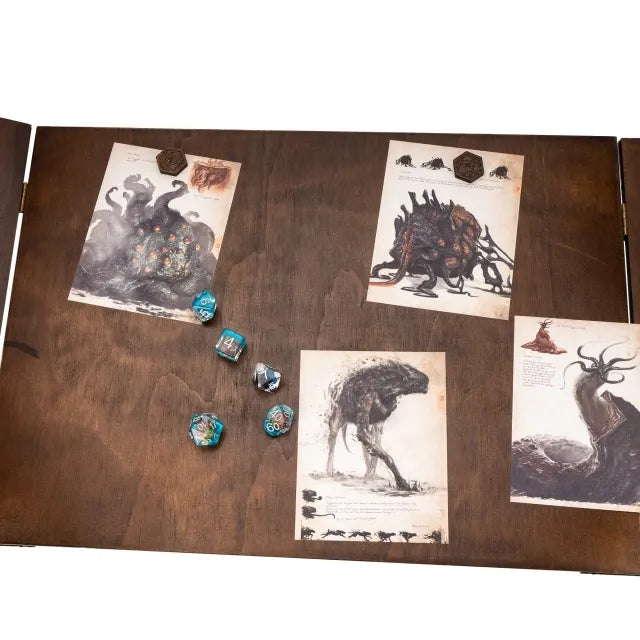 DM-Bildschirm DND 5e Dungeon Master Bildschirm Komprimiertes Holz Muster