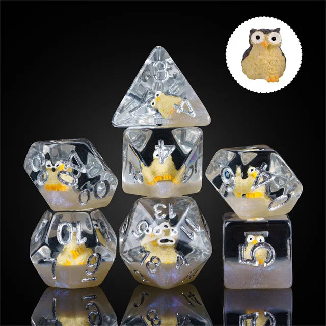 Animal dice set Owl