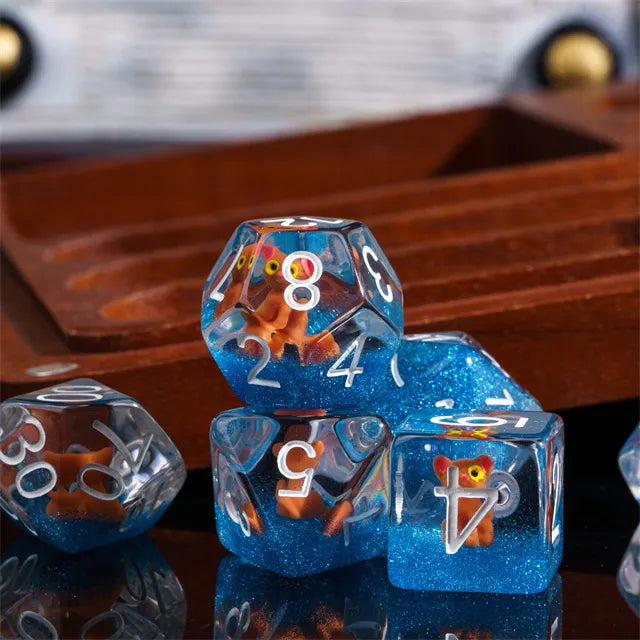 Animal dice set Brown Cat