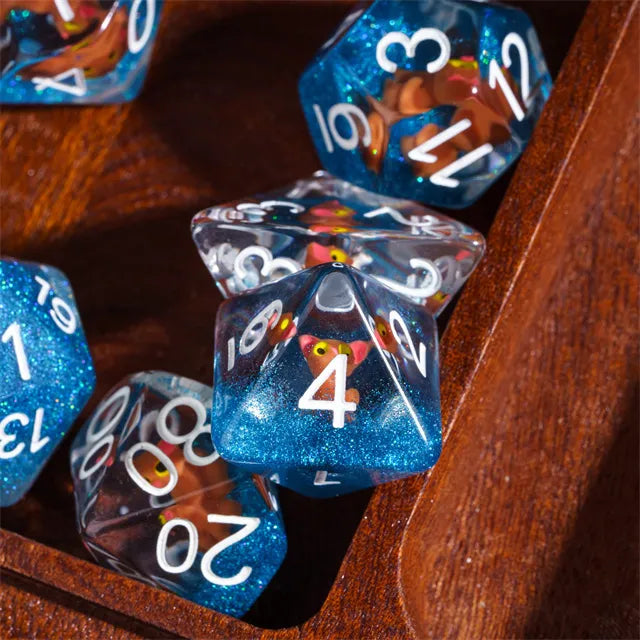 Animal dice set Brown Cat