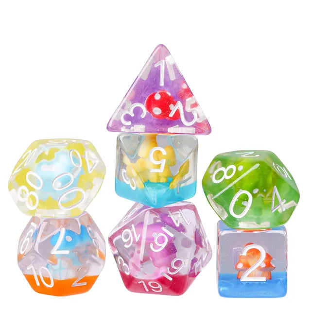 Paddenstoelen dice set kleuren mix