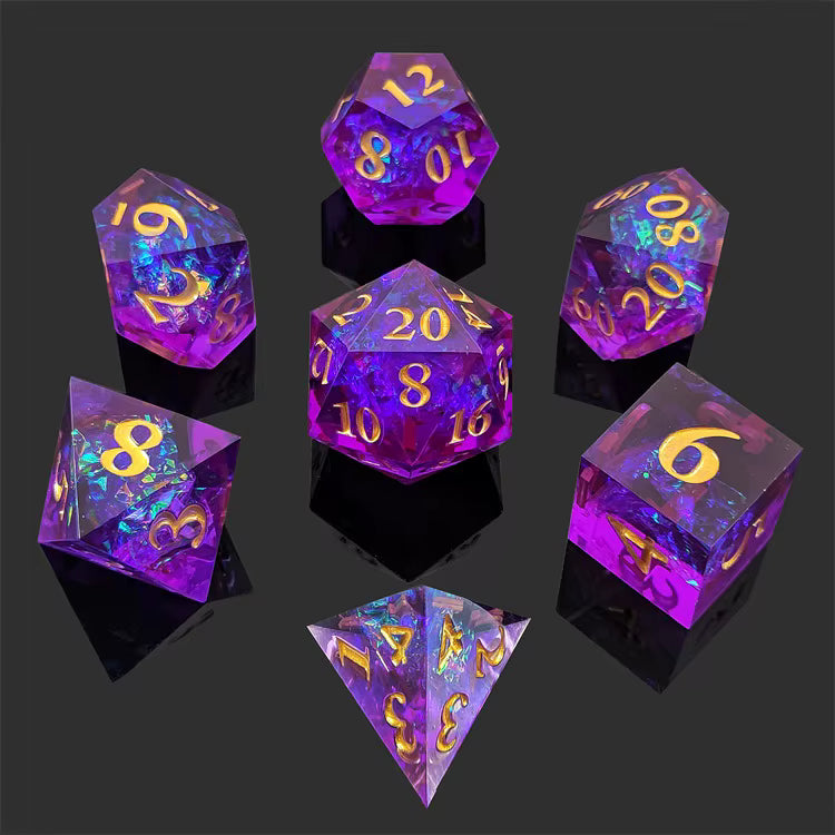 Handmade sharp edge purple