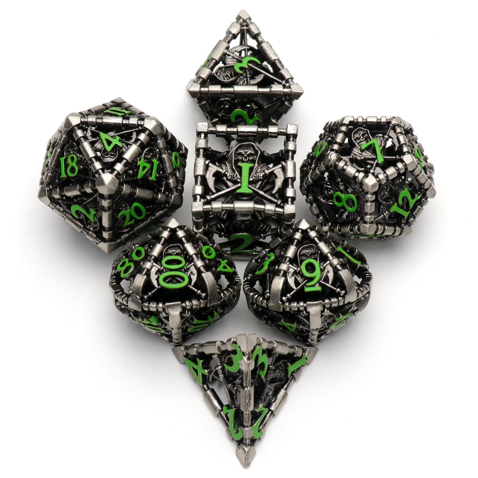 Metal dice set warrior