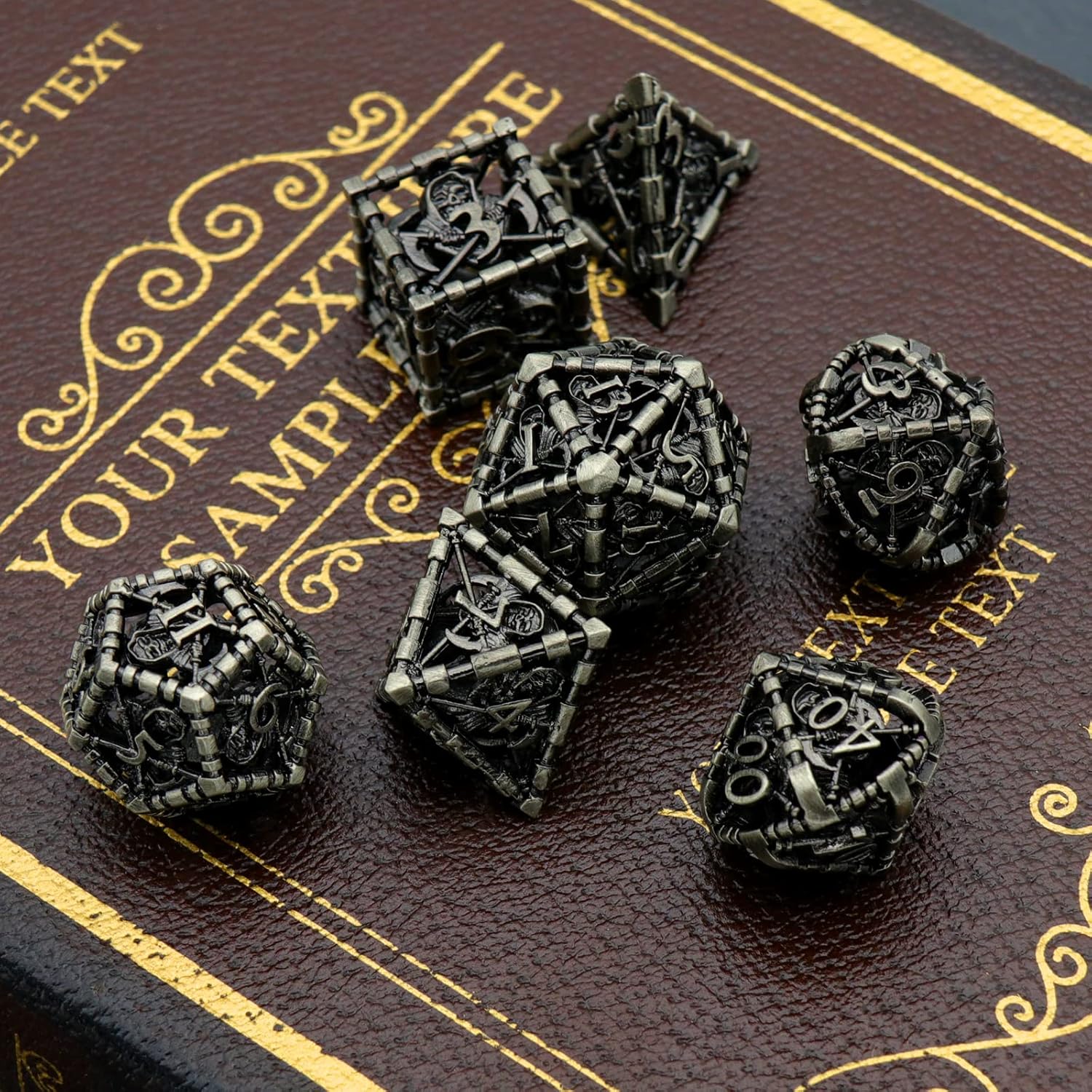 Metal dice set warrior