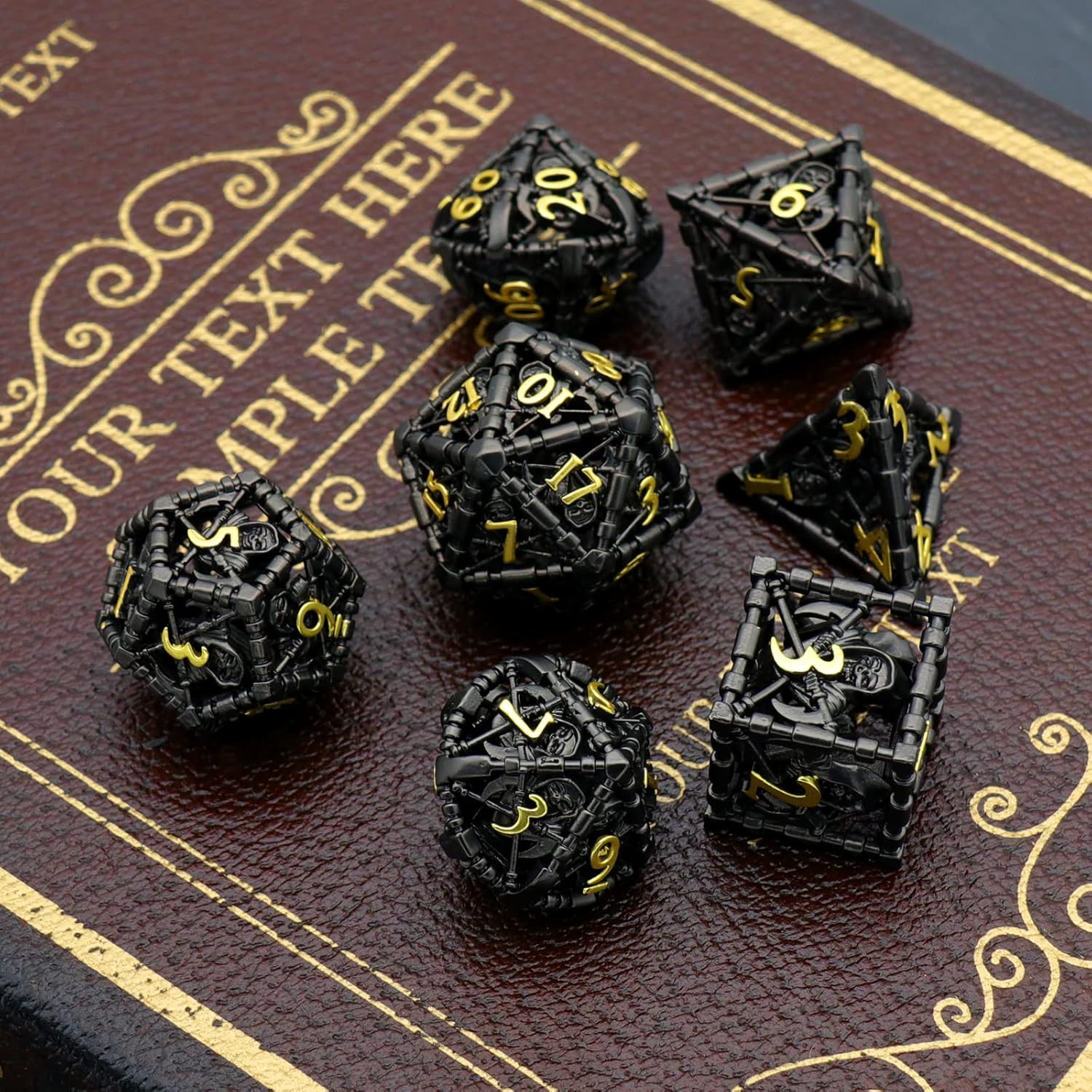 Metal dice set warrior