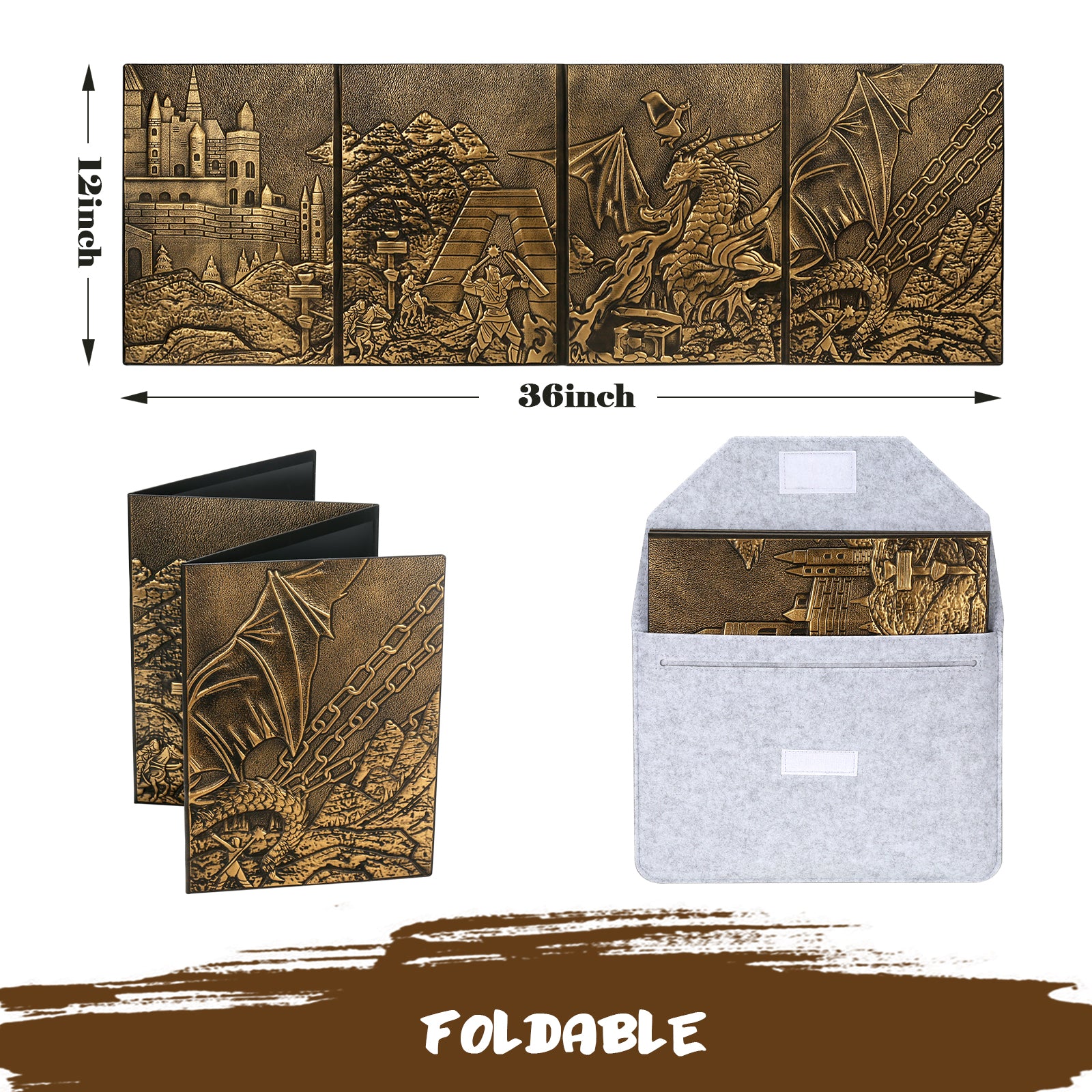 DM-Bildschirm DND 5e Dungeon Master Bildschirm Kunstleder