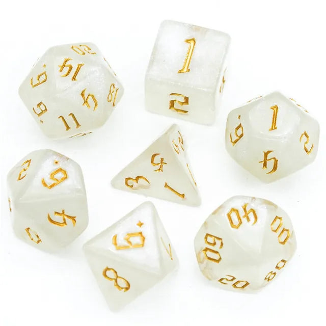 Polydiceset wit met glitter