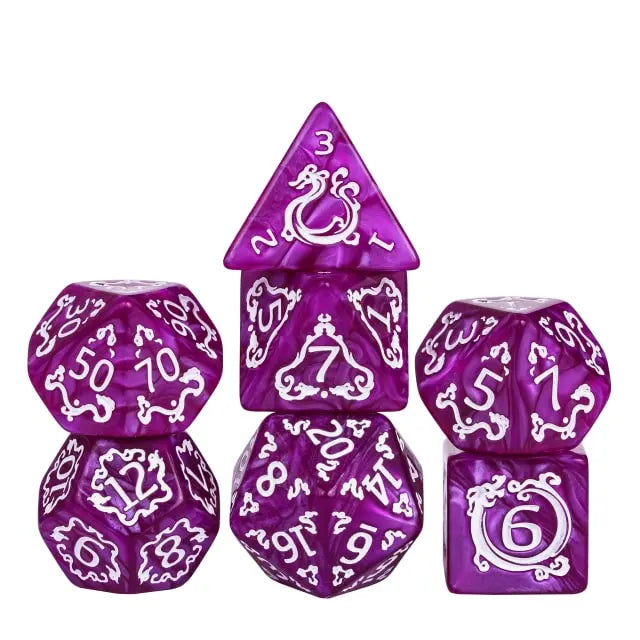 DND Polydiceset Cloud dragon 8 kleuren - DutchiesenDragons