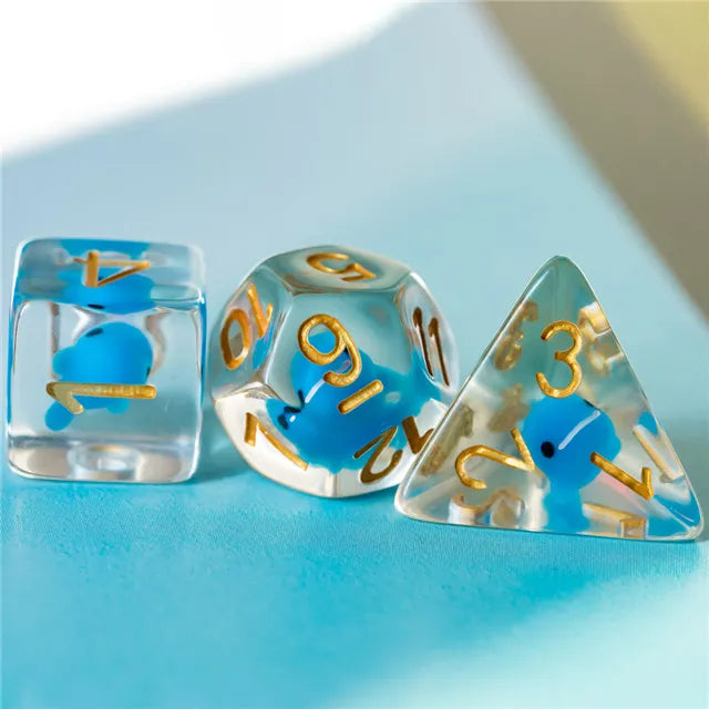 Animal dice set Blue whale