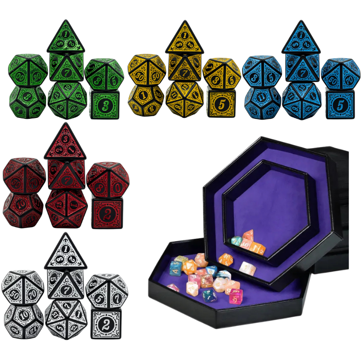 Polydice Set Marmor rot