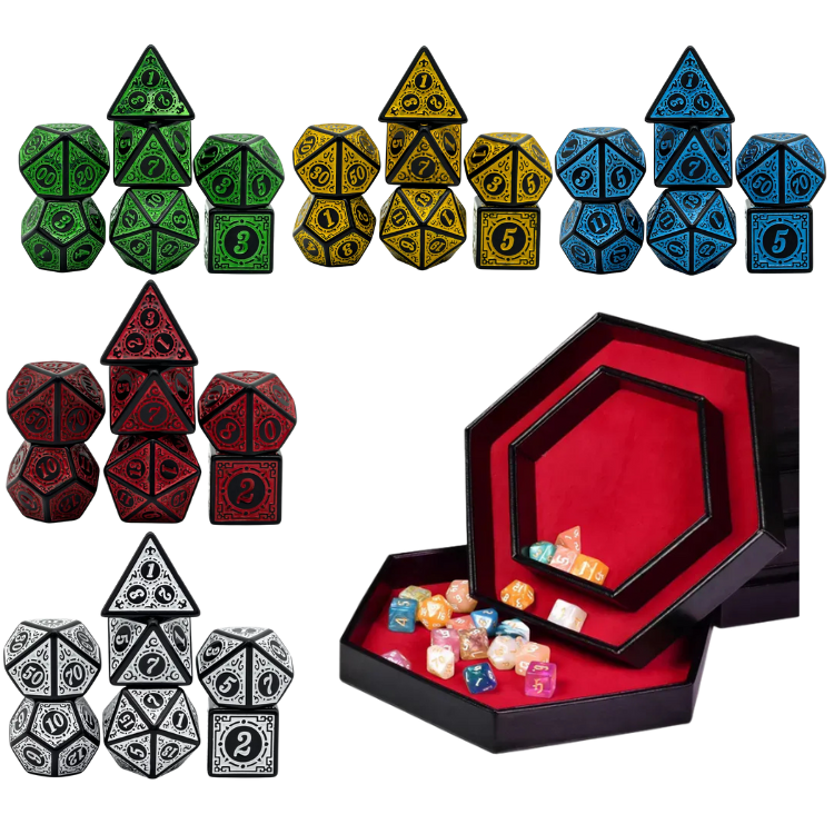 Polydice Set Marmor rot